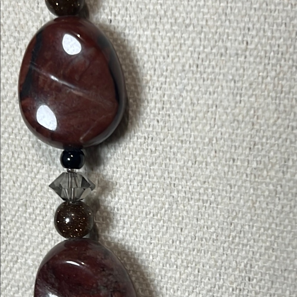 Healing Moss Agate Pendant with Red Jasper & Midnight Sandstone - Picture 11 of 11